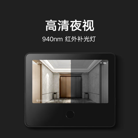 小米米家智能猫眼1S 摄像电子猫眼可视门铃防盗门监控 安防 报警 高清 夜视 电子远程无线监控AI人形侦测/ 5.0英寸液晶屏 / 米家设备联动 / 超长续航