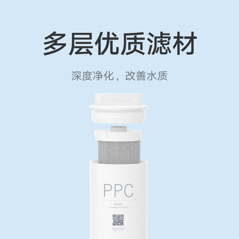 小米净水器滤芯 H400G专用滤芯 复合滤芯PPC1 高精过滤 适用于小米净水器H400G6级过滤，高标准直饮水 / 轻松三步自主换芯 / 滤芯寿命双重智能提醒